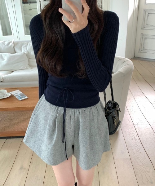 FREE STYLISTS(フリー スタイリスト)の「YUGA_YGMC Korean-style ribbed knit and tight vest set(ニット/セーター・レディース・ベビーピンク/オフホワイト/ネイビー・FREE)」の18枚目の写真