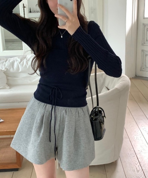 FREE STYLISTS(フリー スタイリスト)の「YUGA_YGMC Korean-style ribbed knit and tight vest set(ニット/セーター・レディース・ベビーピンク/オフホワイト/ネイビー・FREE)」の20枚目の写真