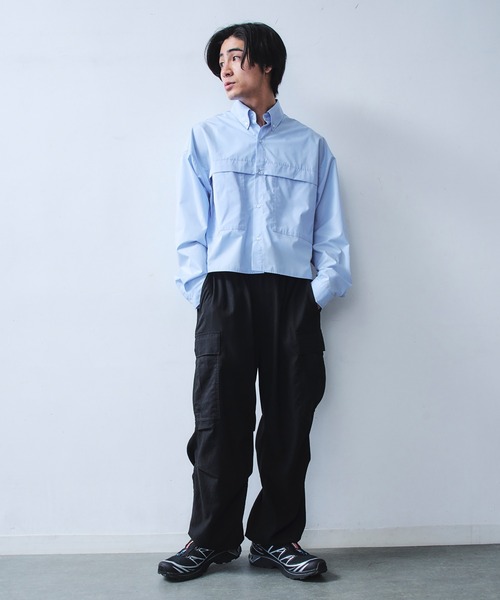 DAWNCE(ダウンス)の「イージーワイドカーゴパンツ(カーゴパンツ・メンズ・ブラック/カーキ・L/M)」の16枚目の写真