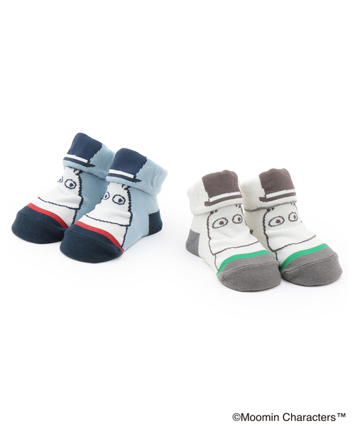 kladskap（クレードスコープ）の「【MOOMIN】ムーミンパパ カップソックス（ベビーシューズ/ベビーソックス・キッズ・ネイビー/グレー・F）」の4枚目の写真