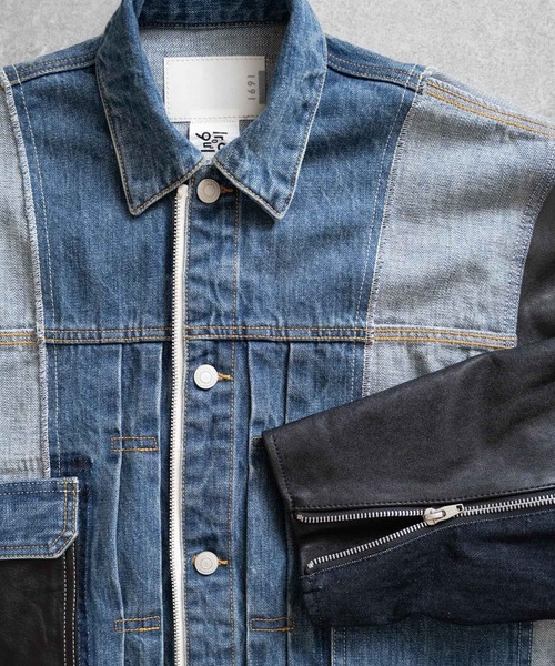 Iroquois（イロコイ）の「CENTER SEAM JKT×LEATHER（ブルゾン・メンズ・インディゴブルー・5/4/3/2）」の3枚目の写真