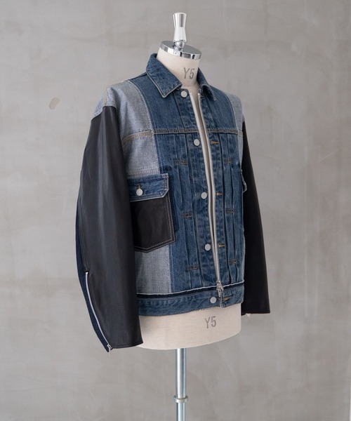 Iroquois（イロコイ）の「CENTER SEAM JKT×LEATHER（ブルゾン・メンズ・インディゴブルー・5/4/3/2）」の6枚目の写真