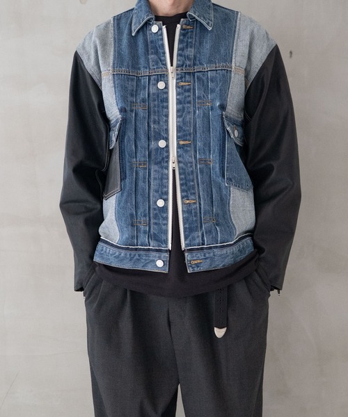 Iroquois（イロコイ）の「CENTER SEAM JKT×LEATHER（ブルゾン・メンズ・インディゴブルー・5/4/3/2）」の8枚目の写真