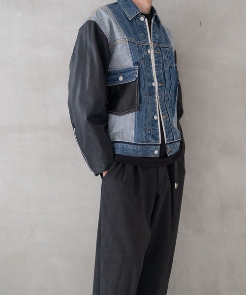 Iroquois（イロコイ）の「CENTER SEAM JKT×LEATHER（ブルゾン・メンズ・インディゴブルー・5/4/3/2）」の10枚目の写真