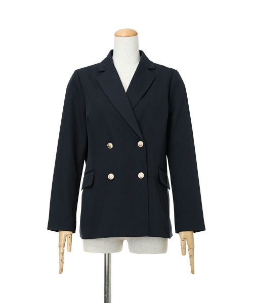 an another angelus（アンアナザーアンジェラス）の「ゴールド釦ダブルジャケット/fint フィント（その他アウター・レディース・ネイビー・2/1）」の18枚目の写真