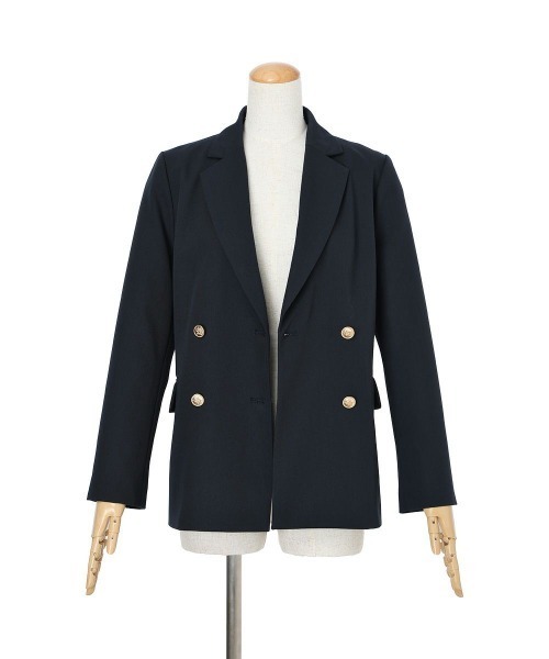 an another angelus（アンアナザーアンジェラス）の「ゴールド釦ダブルジャケット/fint フィント（その他アウター・レディース・ネイビー・2/1）」の10枚目の写真