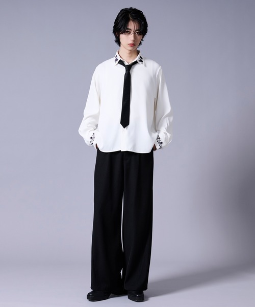 Ellno Loset(エルノロゼット)の「カーブラインパンツ(スラックス・メンズ・ブラック/アイボリー・X-SMALL/MEDIUM/LARGE/SMALL)」の21枚目の写真