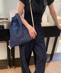 Port（ポート）の「【 Port / ポート 】 ワンポイント ロゴ デニム ナップサック #（バックパック/リュック）」