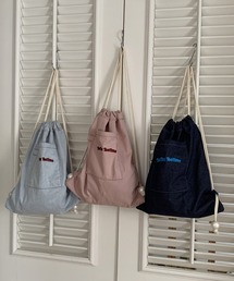 Port（ポート）の「【 Port / ポート 】 ワンポイント ロゴ デニム ナップサック #（バックパック/リュック）」