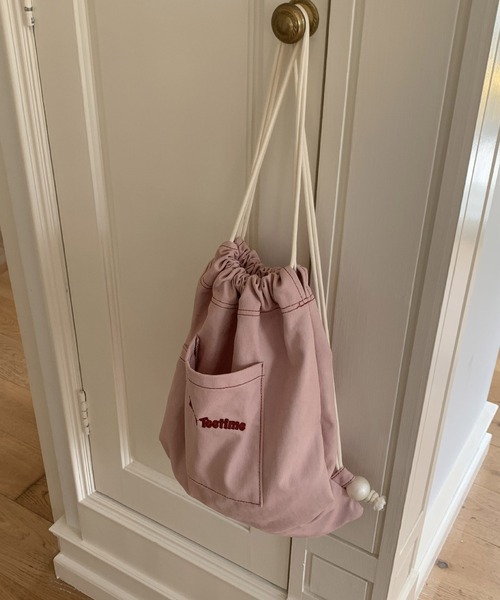 Port（ポート）の「【 Port / ポート 】 ワンポイント ロゴ デニム ナップサック #（バックパック/リュック・レディース・ピンク/ネイビー/ライトブルー・FREE）」の18枚目の写真