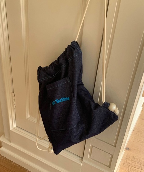 Port（ポート）の「【 Port / ポート 】 ワンポイント ロゴ デニム ナップサック #（バックパック/リュック・レディース・ピンク/ネイビー/ライトブルー・FREE）」の16枚目の写真