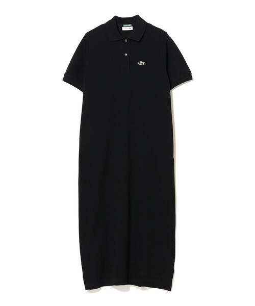 ビームス別注ラコステポロワンピース　ブラック　38 別注】LACOSTE / ポロ ワンピース（ワンピース）｜LACOSTE（ラコステ