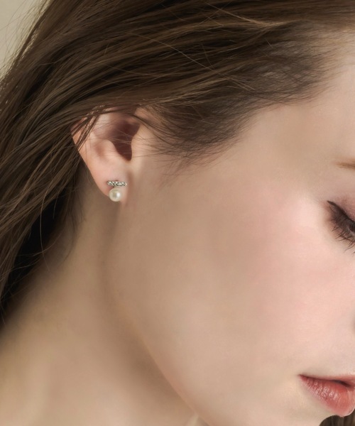 muku(ムク)の「PIERCE/ZIRCONIABAR ONEPEARL(ピアス(両耳用)・レディース・ゴールド/シルバー・FREE)」の7枚目の写真