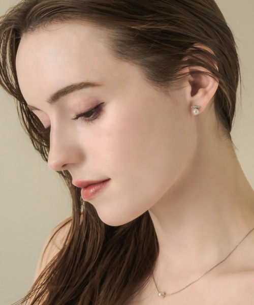 muku(ムク)の「PIERCE/ZIRCONIABAR ONEPEARL(ピアス(両耳用)・レディース・ゴールド/シルバー・FREE)」の3枚目の写真