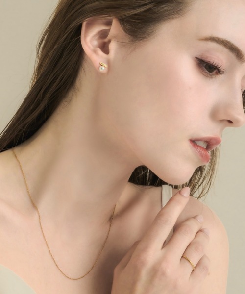 muku(ムク)の「PIERCE/ZIRCONIABAR ONEPEARL(ピアス(両耳用)・レディース・ゴールド/シルバー・FREE)」の18枚目の写真