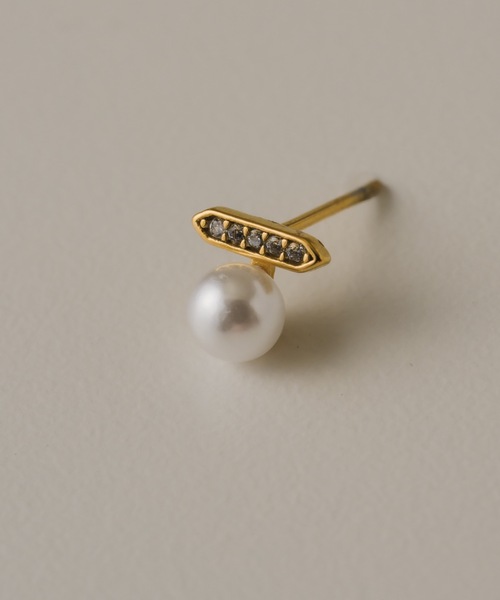 muku(ムク)の「PIERCE/ZIRCONIABAR ONEPEARL(ピアス(両耳用)・レディース・ゴールド/シルバー・FREE)」の12枚目の写真