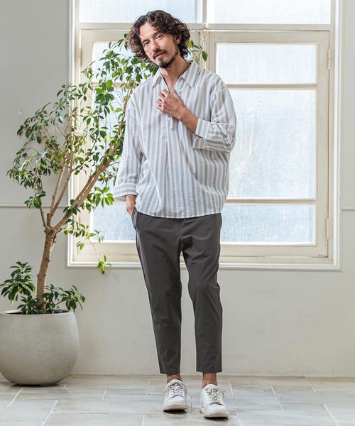 Magine(マージン)の「mp14659- Nylon Stretch Easy Tapered Pants イージーテーパードパンツ(MGN-261-020)(その他パンツ・メンズ・チャコール/オリーブ/ブラック・48/46/44)」の15枚目の写真