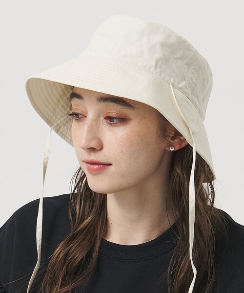 KIJIMA TAKAYUKI（キジマ　タカユキ）の「＜KIJIMA TAKAYUKI＞K バケットハット（ハット・レディース・オフホワイト/ブラック・FREE）」の4枚目の写真