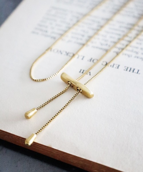 LEPSIM（レプシィム）の「ステンレススライドネックレス　647055（ネックレス・レディース・シルバー/ゴールド・ONE SIZE）」の2枚目の写真