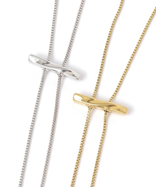 LEPSIM（レプシィム）の「ステンレススライドネックレス　647055（ネックレス・レディース・シルバー/ゴールド・ONE SIZE）」の4枚目の写真