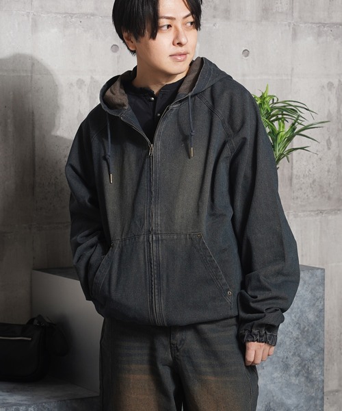 セール】【セットアップ可能】12oz デニム ジップパーカー / 12oz