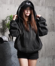 【セットアップ可能】12oz デニム ジップパーカー / 12oz Denim Zip Hoodie