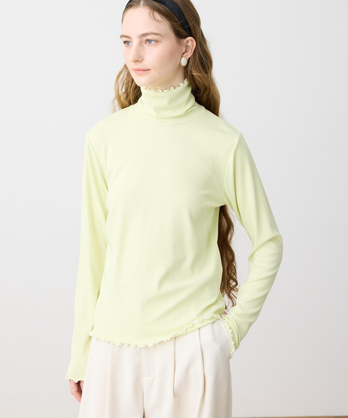 LE SOUK HOLIDAY（ルスークホリデー）の「メローハイネックプルオーバー（Tシャツ/カットソー・レディース・オフホワイト/ライトグレー/イエロー・M/L）」の4枚目の写真