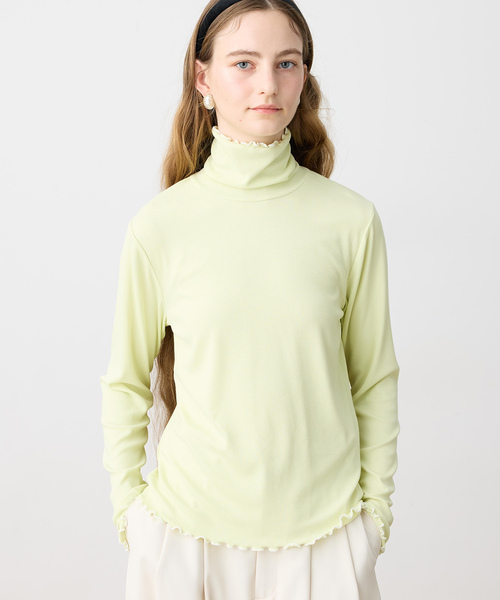 LE SOUK HOLIDAY（ルスークホリデー）の「メローハイネックプルオーバー（Tシャツ/カットソー・レディース・オフホワイト/ライトグレー/イエロー・M/L）」の5枚目の写真