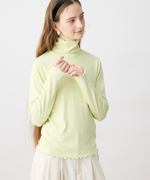 LE SOUK HOLIDAY（ルスークホリデー）の「メローハイネックプルオーバー（Tシャツ/カットソー・レディース・オフホワイト/ライトグレー/イエロー・M/L）」の6枚目の写真