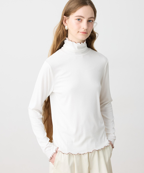 LE SOUK HOLIDAY（ルスークホリデー）の「メローハイネックプルオーバー（Tシャツ/カットソー・レディース・オフホワイト/ライトグレー/イエロー・M/L）」の12枚目の写真