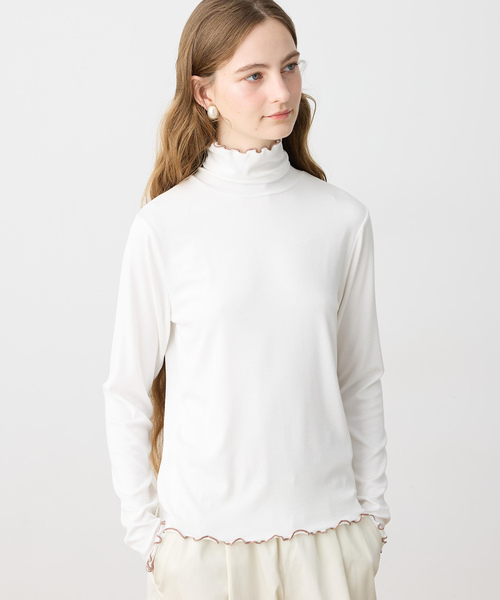 LE SOUK HOLIDAY（ルスークホリデー）の「メローハイネックプルオーバー（Tシャツ/カットソー・レディース・オフホワイト/ライトグレー/イエロー・M/L）」の13枚目の写真