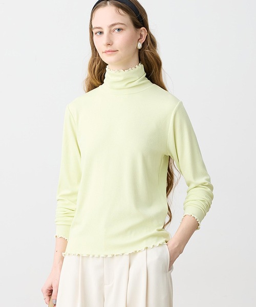 LE SOUK HOLIDAY（ルスークホリデー）の「メローハイネックプルオーバー（Tシャツ/カットソー・レディース・オフホワイト/ライトグレー/イエロー・M/L）」の3枚目の写真