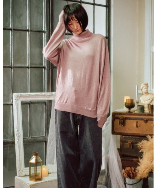 Etrarium(エトラリウム)の「”Etrarium” Turtle Knit(Tシャツ/カットソー・レディース・ブルー/ブラック・SMALL)」の5枚目の写真