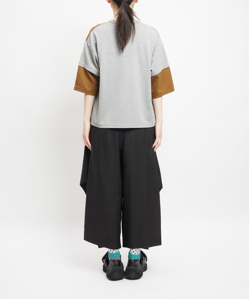 gomme(ゴム)の「ビッグタックリネンパンツ(その他パンツ・レディース・ブラック/キナリ・MEDIUM)」の11枚目の写真