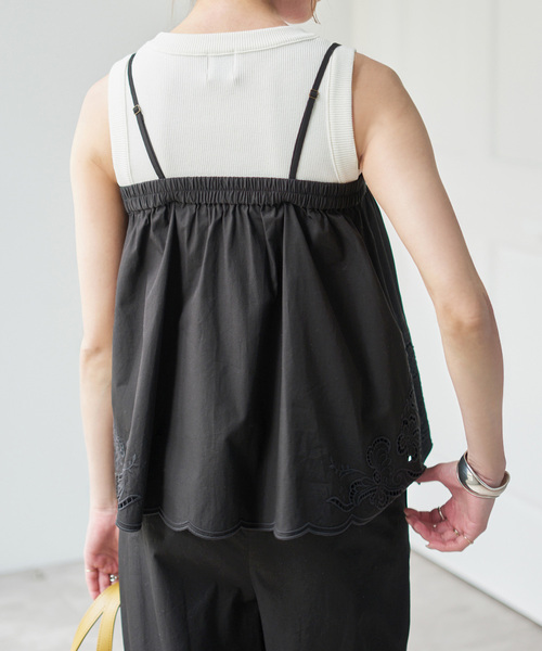 Spick & Span(スピックアンドスパン)の「カットワークエンブロイダリーキャミソール(キャミソール・レディース・ホワイト/ブラック・FREE)」の21枚目の写真