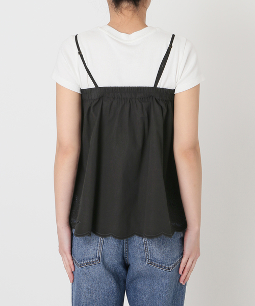 Spick & Span(スピックアンドスパン)の「カットワークエンブロイダリーキャミソール(キャミソール・レディース・ホワイト/ブラック・FREE)」の6枚目の写真