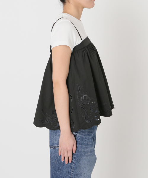 Spick & Span(スピックアンドスパン)の「カットワークエンブロイダリーキャミソール(キャミソール・レディース・ホワイト/ブラック・FREE)」の7枚目の写真