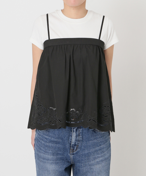 Spick & Span(スピックアンドスパン)の「カットワークエンブロイダリーキャミソール(キャミソール・レディース・ホワイト/ブラック・FREE)」の13枚目の写真