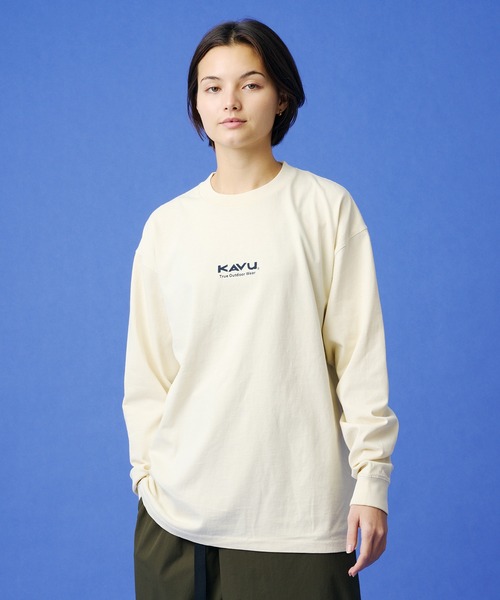 KAVU(カブー)の「KAVU/カブー LS Good Time Tee ( pigment)/ロングスリーブ グッドタイム Tシャツ(Tシャツ/カットソー・メンズ・ナチュラル/ブラック/ネイビー・MEDIUM/X-LARGE/LARGE)」の12枚目の写真