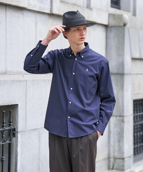 TAKEO KIKUCHI(タケオキクチ)の「【BOWLER HAT LABEL】ボーラーハットウォーカー刺繍 ボタンダウンシャツ(シャツ/ブラウス・メンズ・ホワイト/ライトブルー/ネイビー・02/03/04)」の6枚目の写真