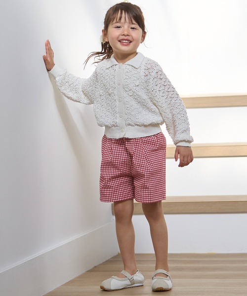 petit main(プティマイン)の「衿つきニットカーディガン(カーディガン/ボレロ・キッズ・アイボリー/モカ・S(80-90cm)/M(100-110cm)/L(120-130cm))」の5枚目の写真