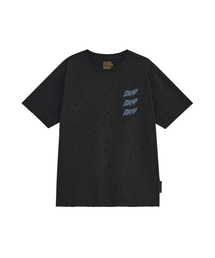 ICY LOGO DAMAGED T-SHIRTS [CHARCOAL]