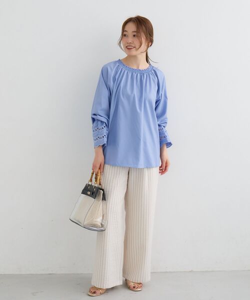 le.coeur blanc(ルクールブラン)の「ウォッシャブルイージーパンツ(その他パンツ・レディース・ホワイト系その他2/サンドベージュ/ミント/ネイビー/ラベンダー・36/38)」の17枚目の写真