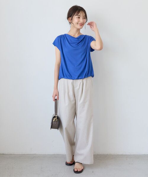 le.coeur blanc(ルクールブラン)の「ウォッシャブルイージーパンツ(その他パンツ・レディース・ホワイト系その他2/サンドベージュ/ミント/ネイビー/ラベンダー・36/38)」の20枚目の写真