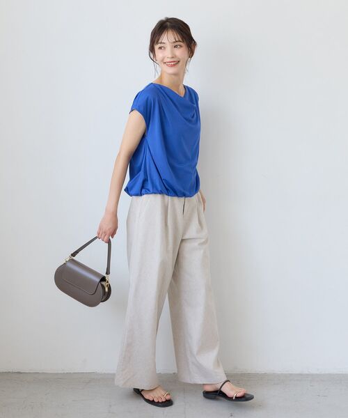 le.coeur blanc(ルクールブラン)の「ウォッシャブルイージーパンツ(その他パンツ・レディース・ホワイト系その他2/サンドベージュ/ミント/ネイビー/ラベンダー・36/38)」の21枚目の写真