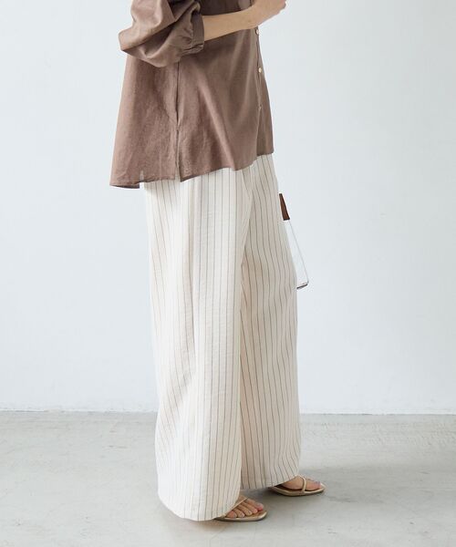 le.coeur blanc（ルクールブラン）の「ウォッシャブルイージーパンツ（その他パンツ・レディース・ホワイト系その他2/サンドベージュ/ミント/ネイビー/ラベンダー・36/38）」の6枚目の写真