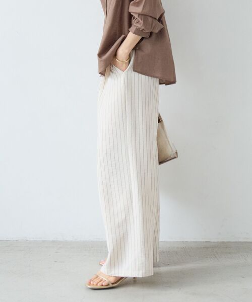 le.coeur blanc（ルクールブラン）の「ウォッシャブルイージーパンツ（その他パンツ・レディース・ホワイト系その他2/サンドベージュ/ミント/ネイビー/ラベンダー・36/38）」の8枚目の写真