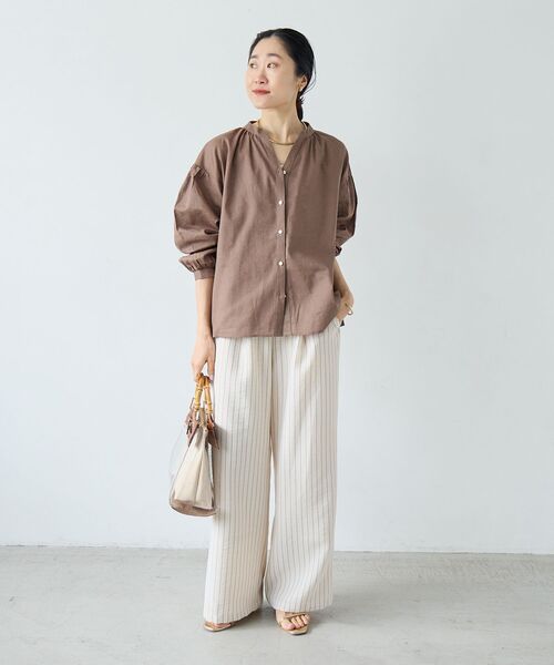 le.coeur blanc（ルクールブラン）の「ウォッシャブルイージーパンツ（その他パンツ・レディース・ホワイト系その他2/サンドベージュ/ミント/ネイビー/ラベンダー・36/38）」の11枚目の写真