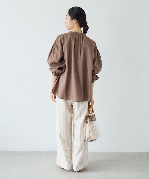 le.coeur blanc（ルクールブラン）の「ウォッシャブルイージーパンツ（その他パンツ・レディース・ホワイト系その他2/サンドベージュ/ミント/ネイビー/ラベンダー・36/38）」の13枚目の写真