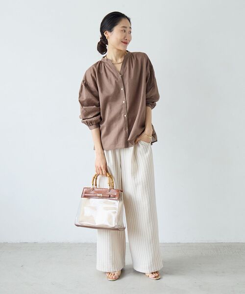 le.coeur blanc（ルクールブラン）の「ウォッシャブルイージーパンツ（その他パンツ・レディース・ホワイト系その他2/サンドベージュ/ミント/ネイビー/ラベンダー・36/38）」の15枚目の写真